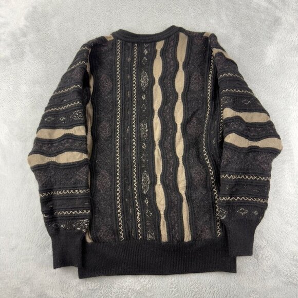 Coogi Australia Black / Cream Knit Wool Sweater Men’s Size S - Picture 5 of 11